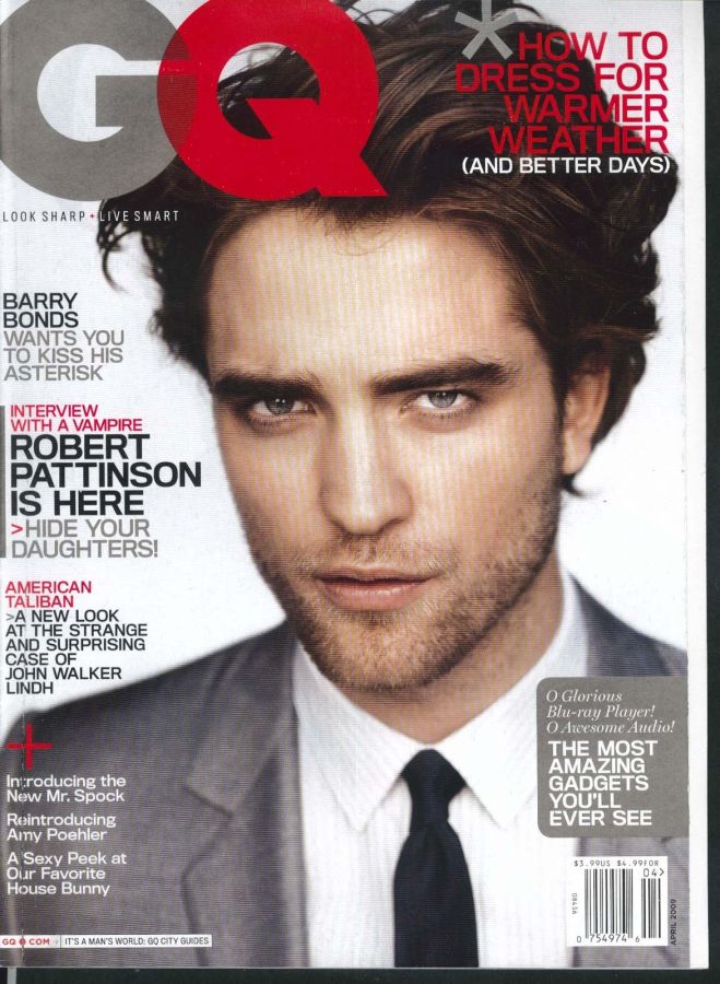 GENTLEMENS QUARTERLY magazine side cover April 2009