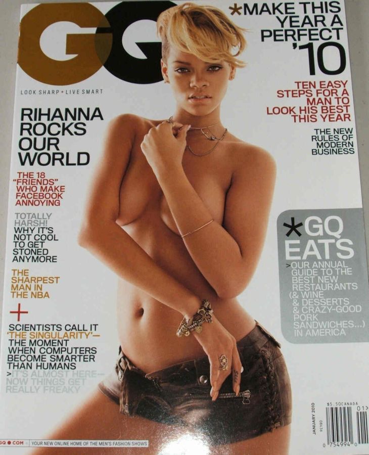 GENTLEMENS QUARTERLY magazine side cover January 2010