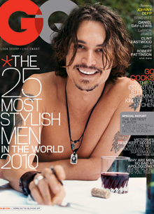 GENTLEMENS QUARTERLY magazine side cover February 2010