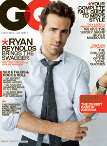GENTLEMENS QUARTERLY magazine side cover October 2010
