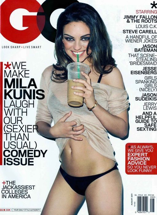 GENTLEMENS QUARTERLY magazine side cover August 2011