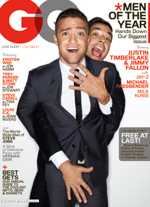 GENTLEMENS QUARTERLY magazine side cover December 2011