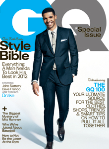 GENTLEMENS QUARTERLY magazine side cover April 2012