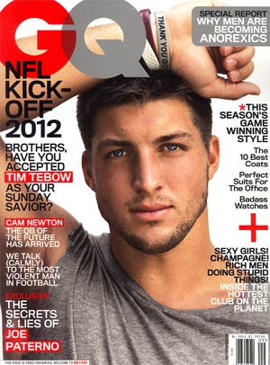 GENTLEMENS QUARTERLY magazine side cover September 2012