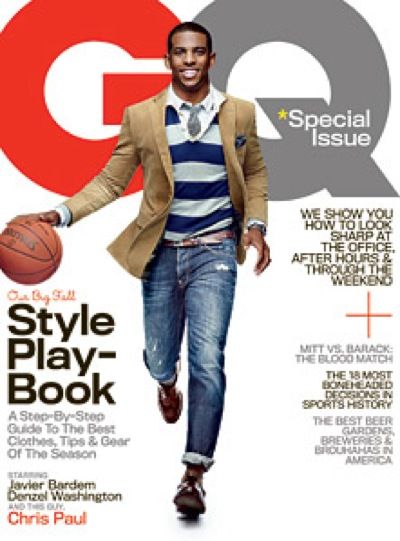 GENTLEMENS QUARTERLY magazine side cover October 2012