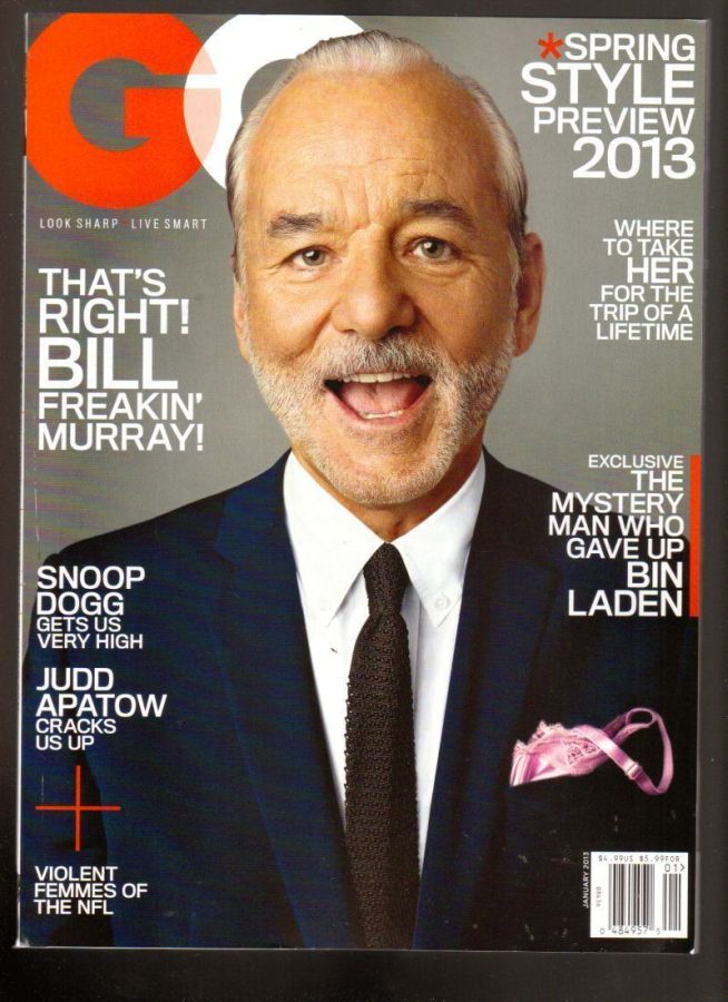 GENTLEMENS QUARTERLY magazine side cover January 2013