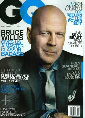 GENTLEMENS QUARTERLY magazine side cover March 2013