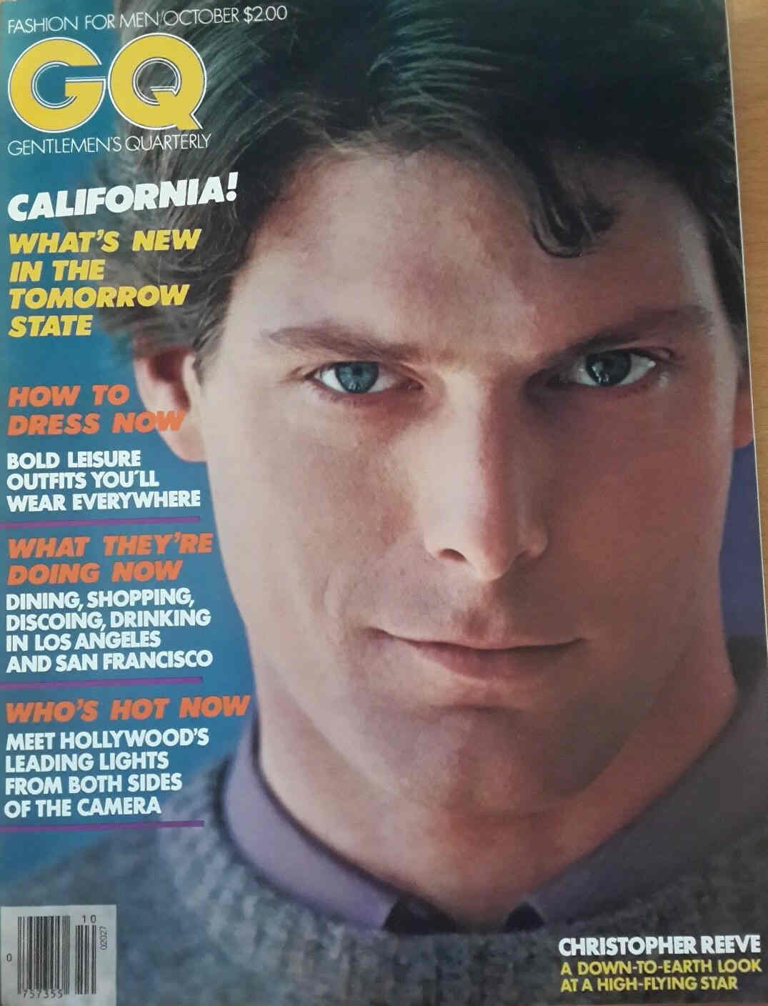 GENTLEMENS QUARTERLY magazine side cover October 1979
