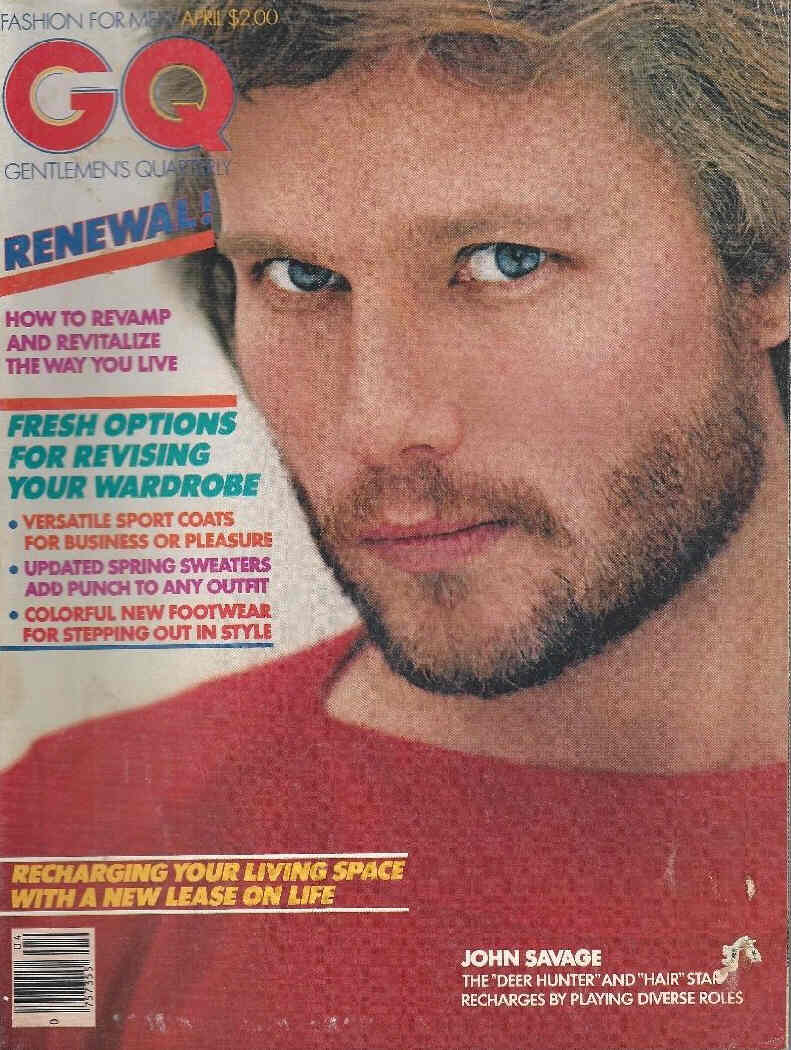 GENTLEMENS QUARTERLY magazine side cover April 1980