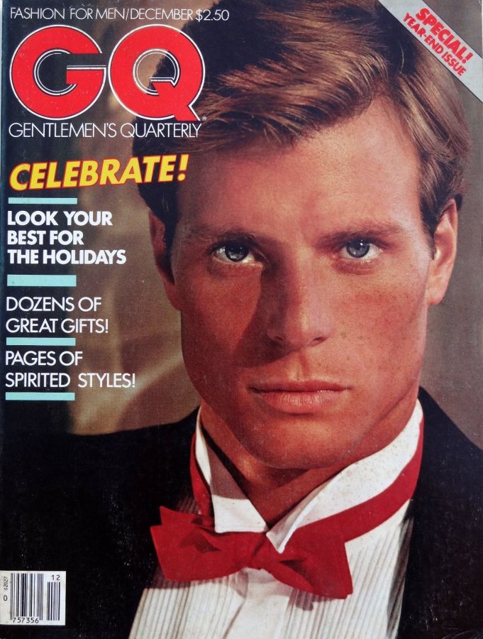 GENTLEMENS QUARTERLY magazine side cover December 1981