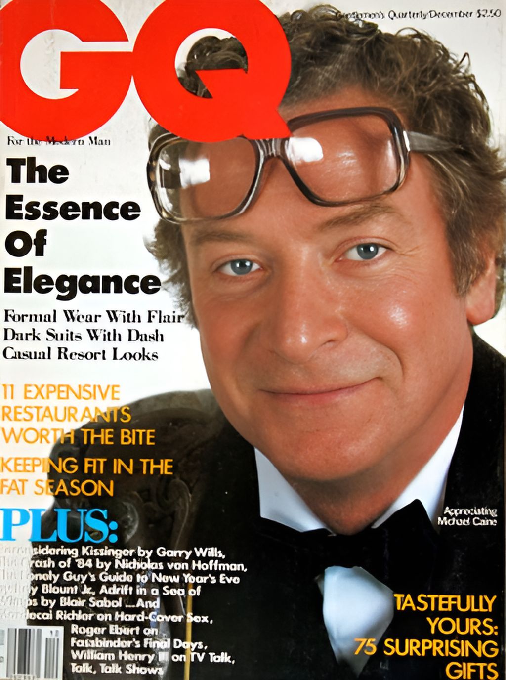GENTLEMENS QUARTERLY magazine side cover December 1983