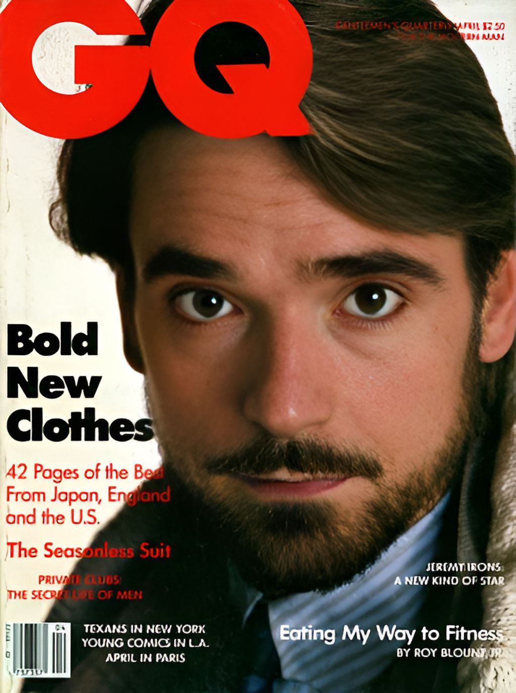 GENTLEMENS QUARTERLY magazine side cover April 1984