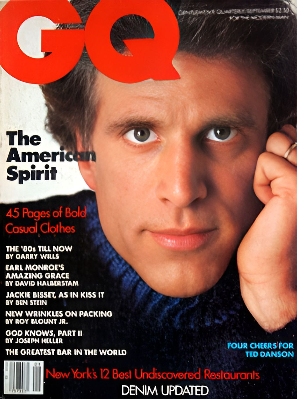 GENTLEMENS QUARTERLY magazine side cover September 1984