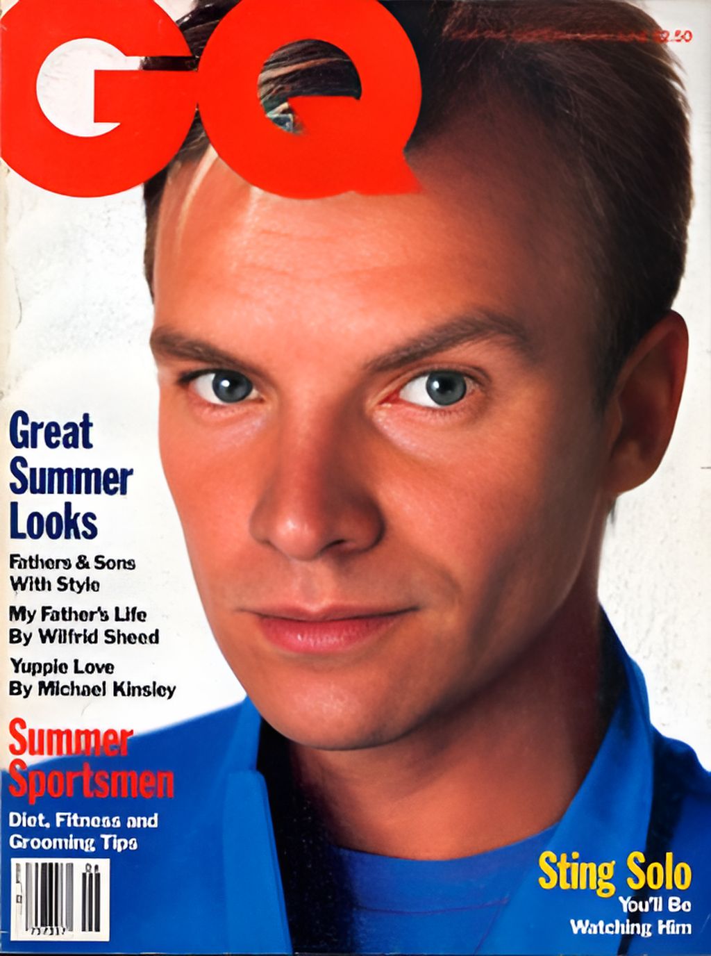 GENTLEMENS QUARTERLY magazine side cover June 1985
