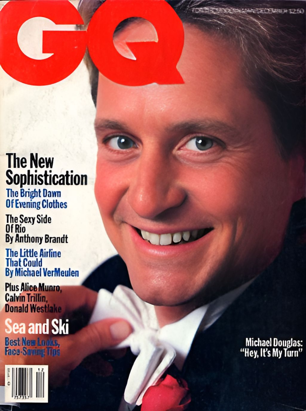 GENTLEMENS QUARTERLY magazine side cover December 1985