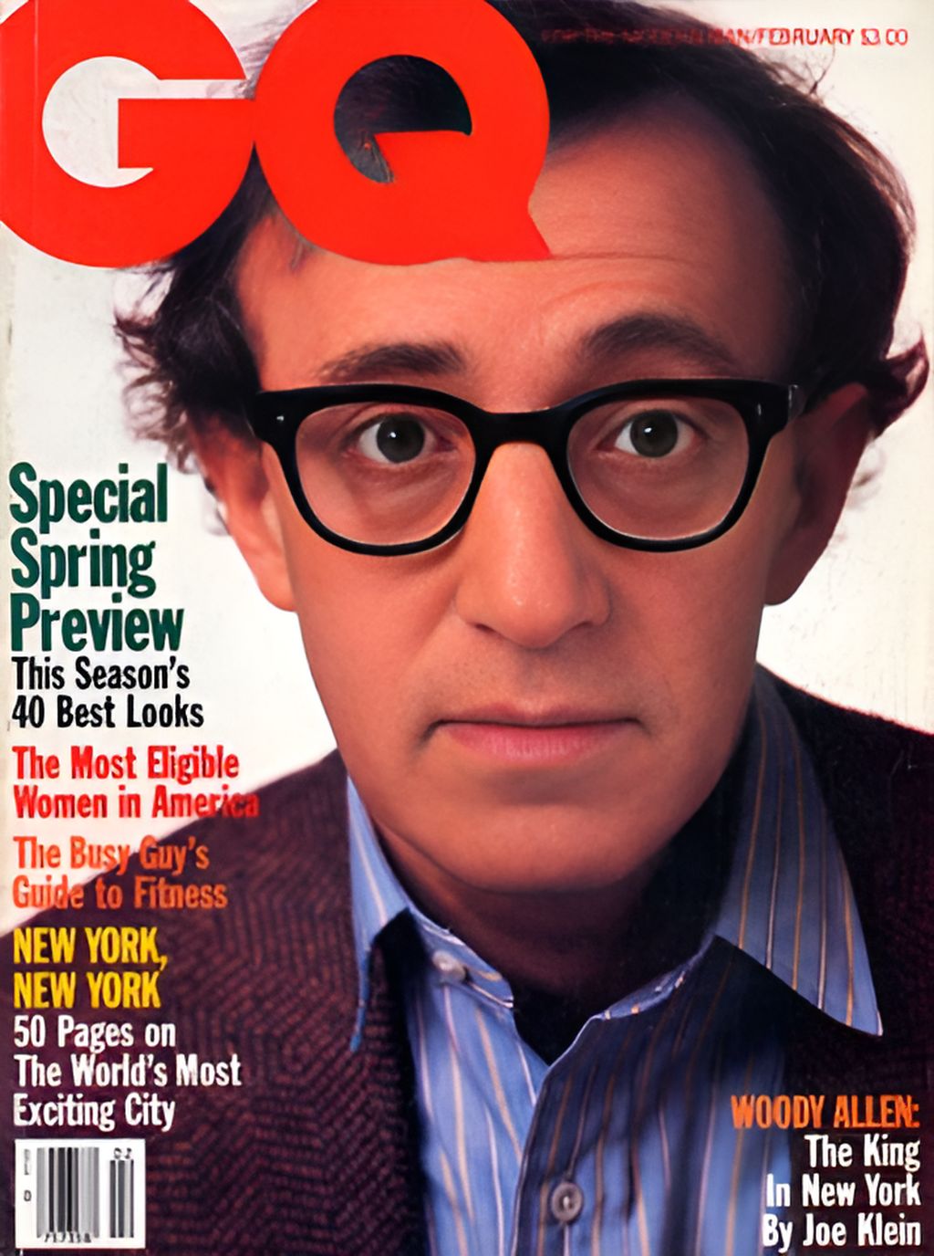 GENTLEMENS QUARTERLY magazine side cover February 1986