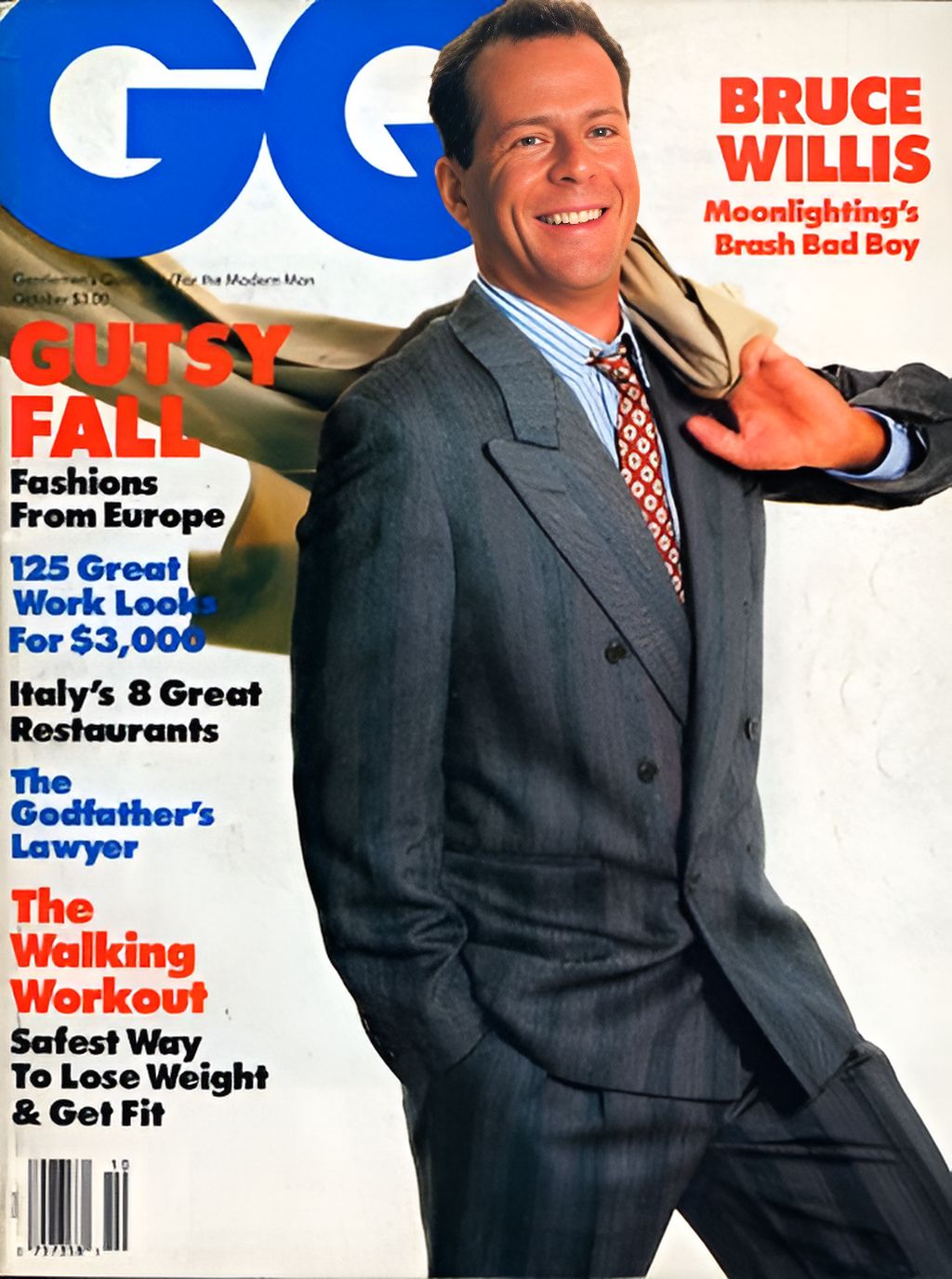 GENTLEMENS QUARTERLY magazine side cover October 1986