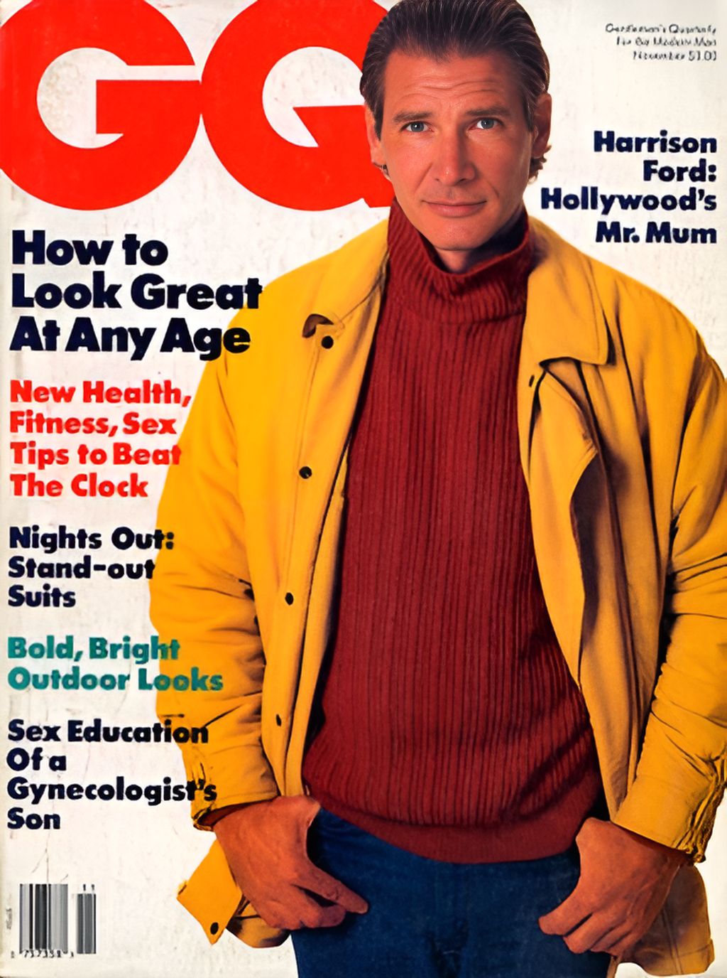 GENTLEMENS QUARTERLY magazine side cover November 1986