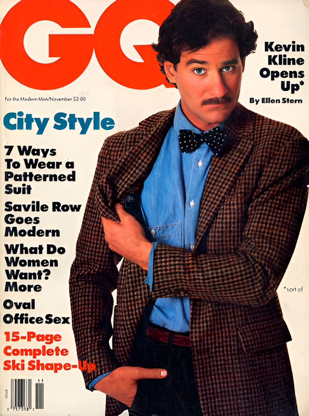 GENTLEMENS QUARTERLY magazine side cover November 1987