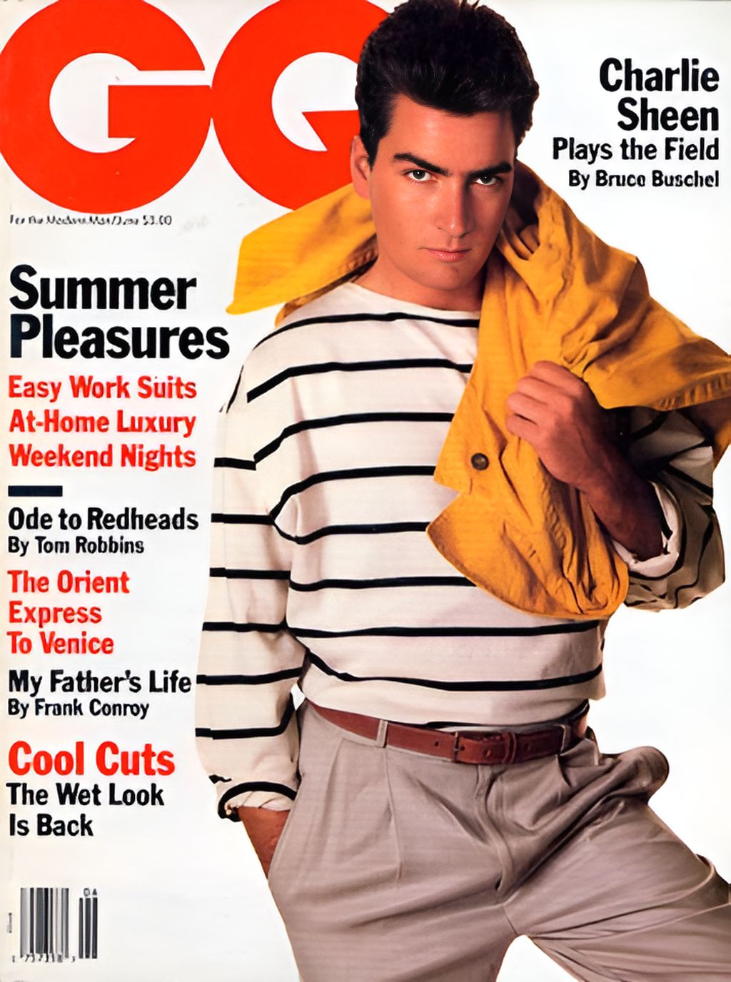 GENTLEMENS QUARTERLY magazine side cover June 1988