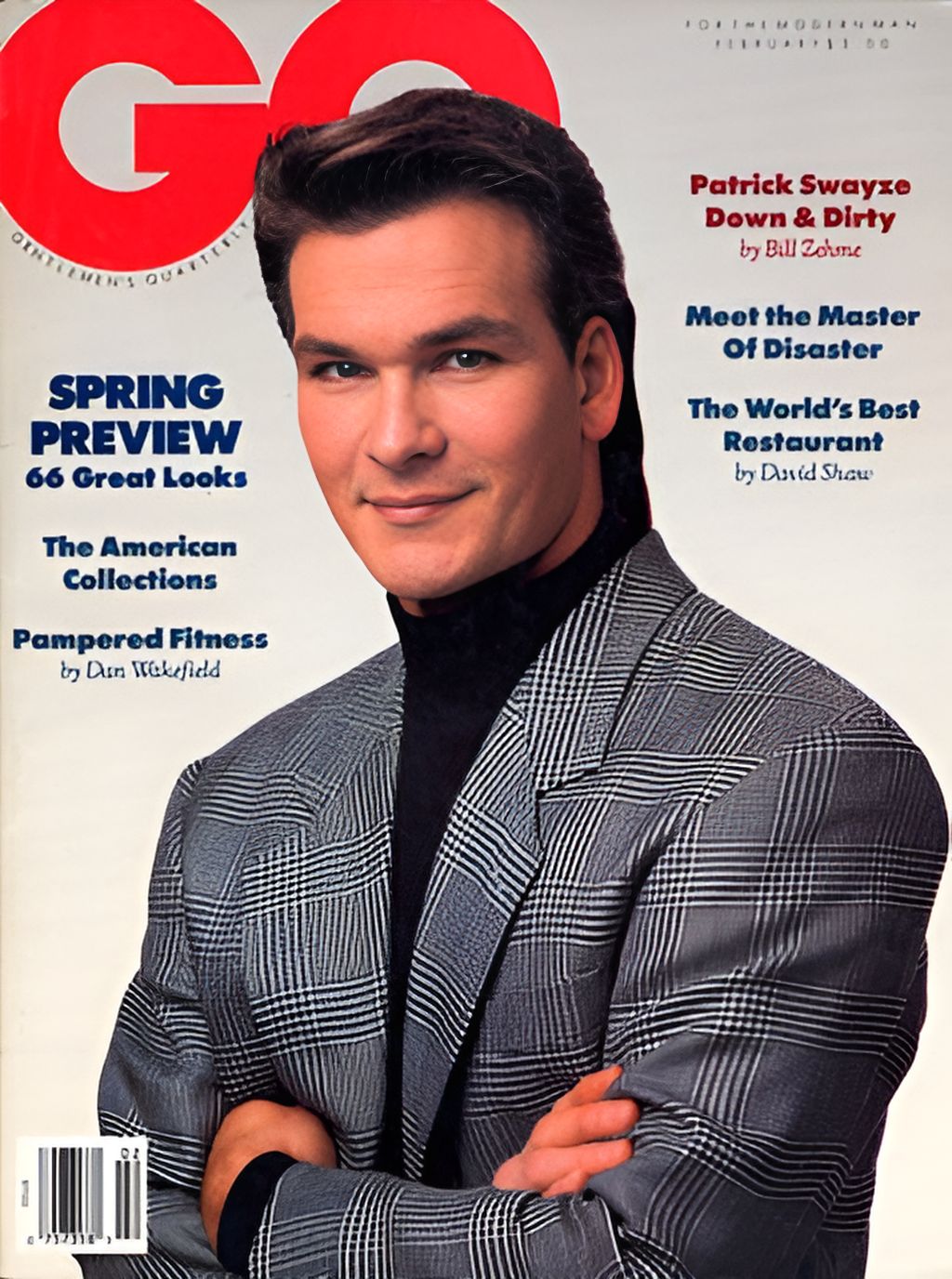 GENTLEMENS QUARTERLY magazine side cover February 1989