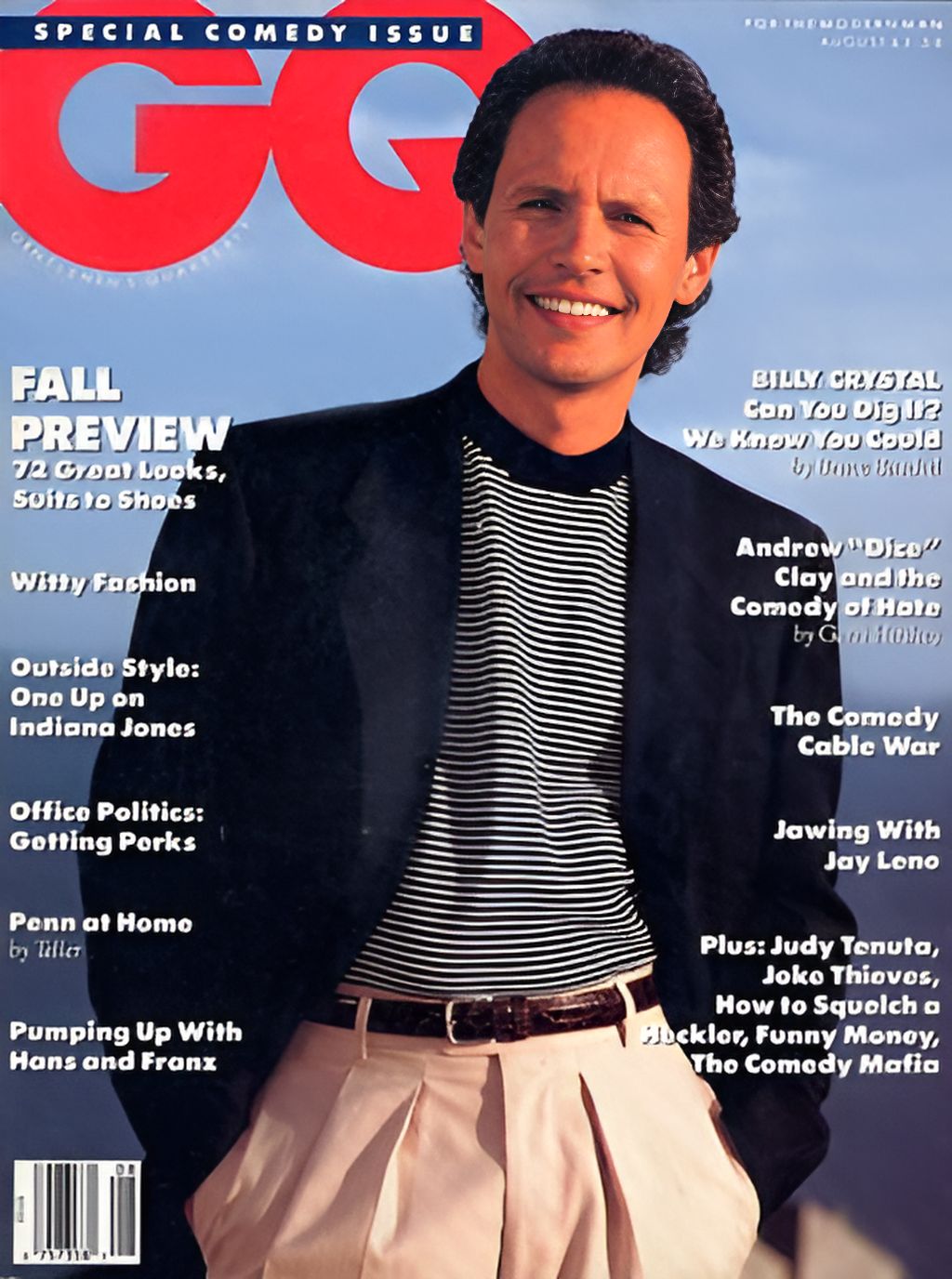 GENTLEMENS QUARTERLY magazine side cover August 1989