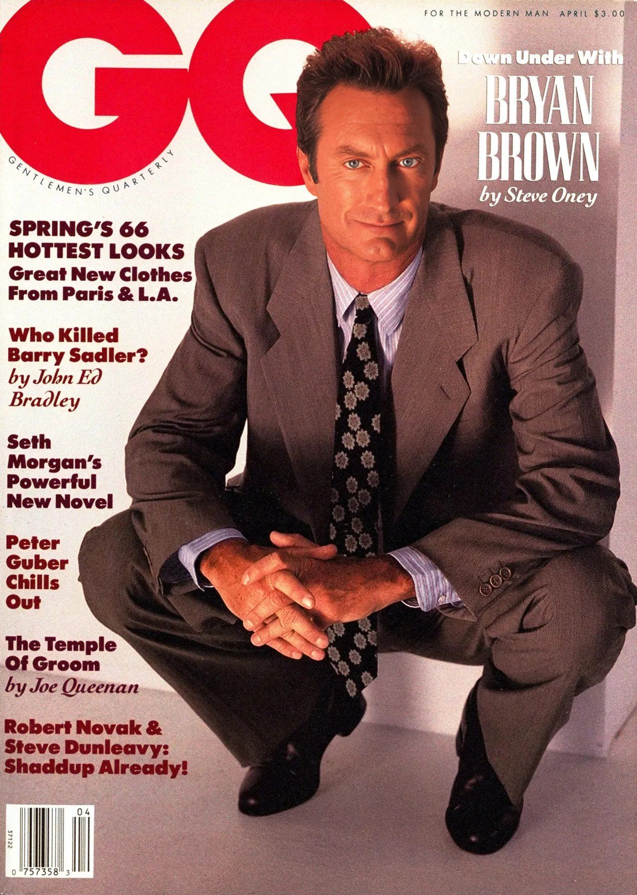 GENTLEMENS QUARTERLY magazine side cover April 1990