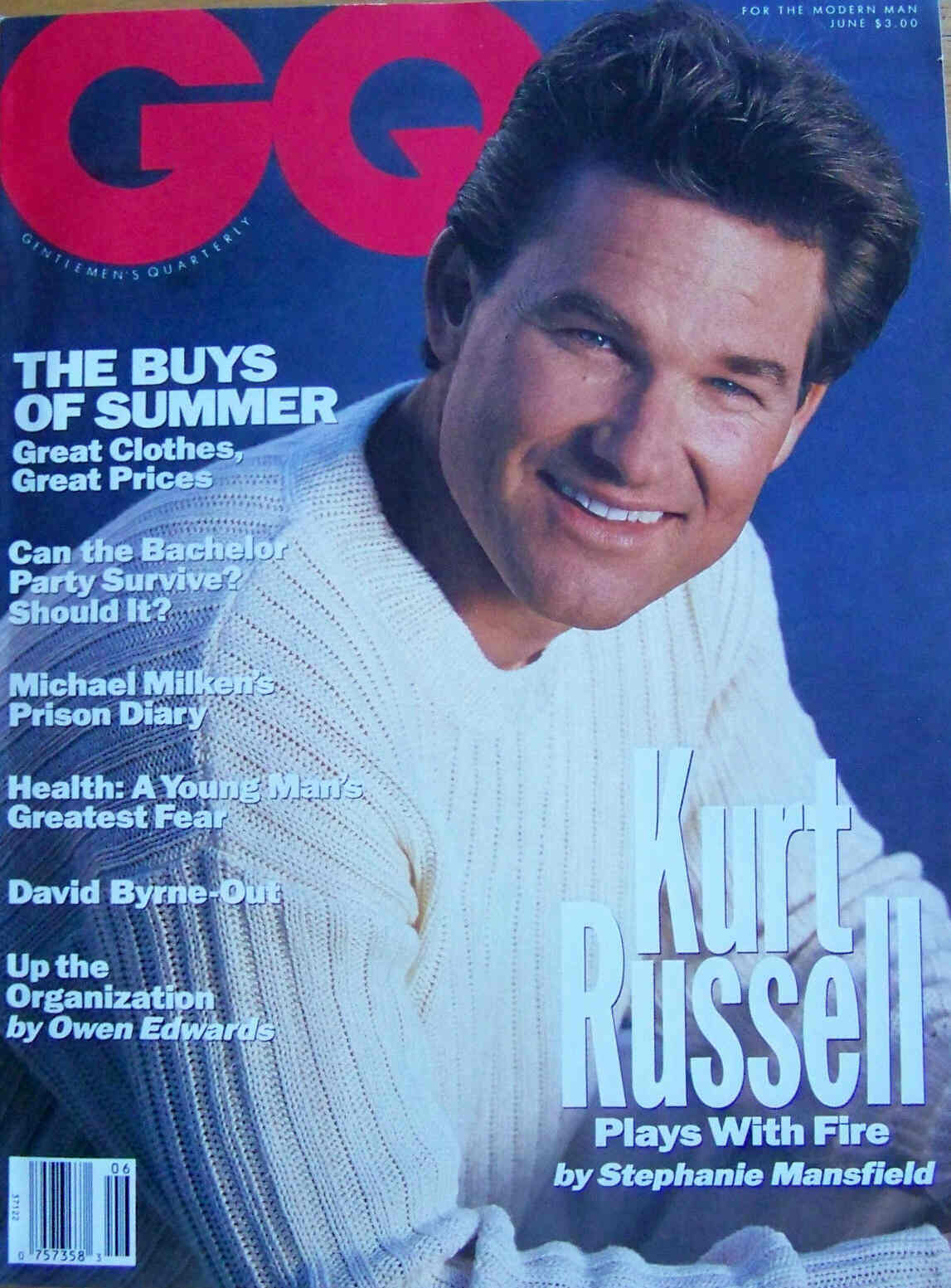 GENTLEMENS QUARTERLY magazine side cover June 1991