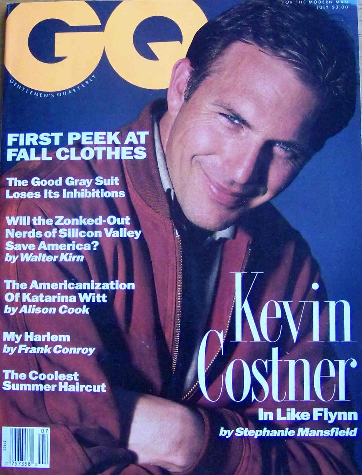 GENTLEMENS QUARTERLY magazine side cover July 1991