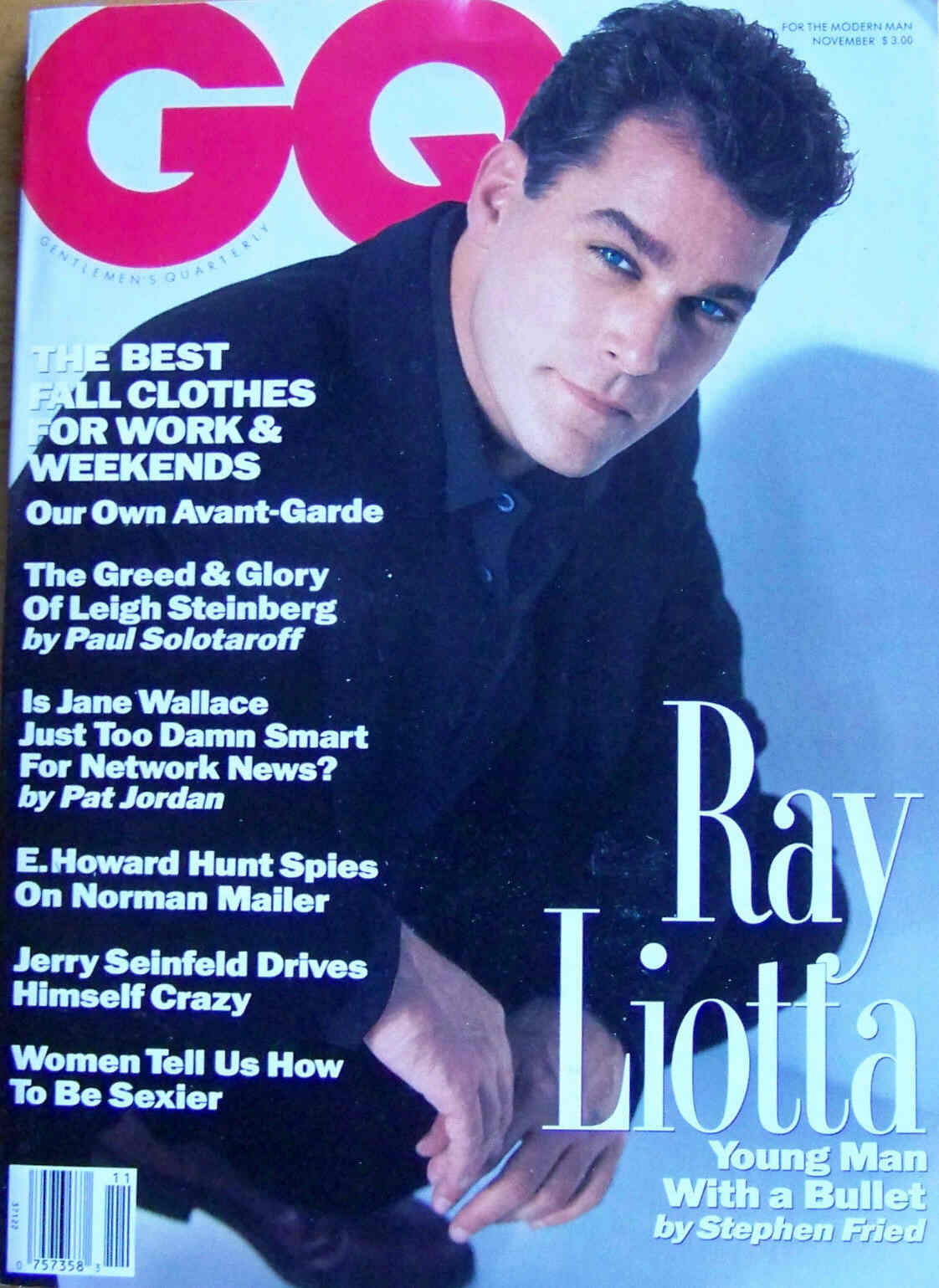 GENTLEMENS QUARTERLY magazine side cover November 1991