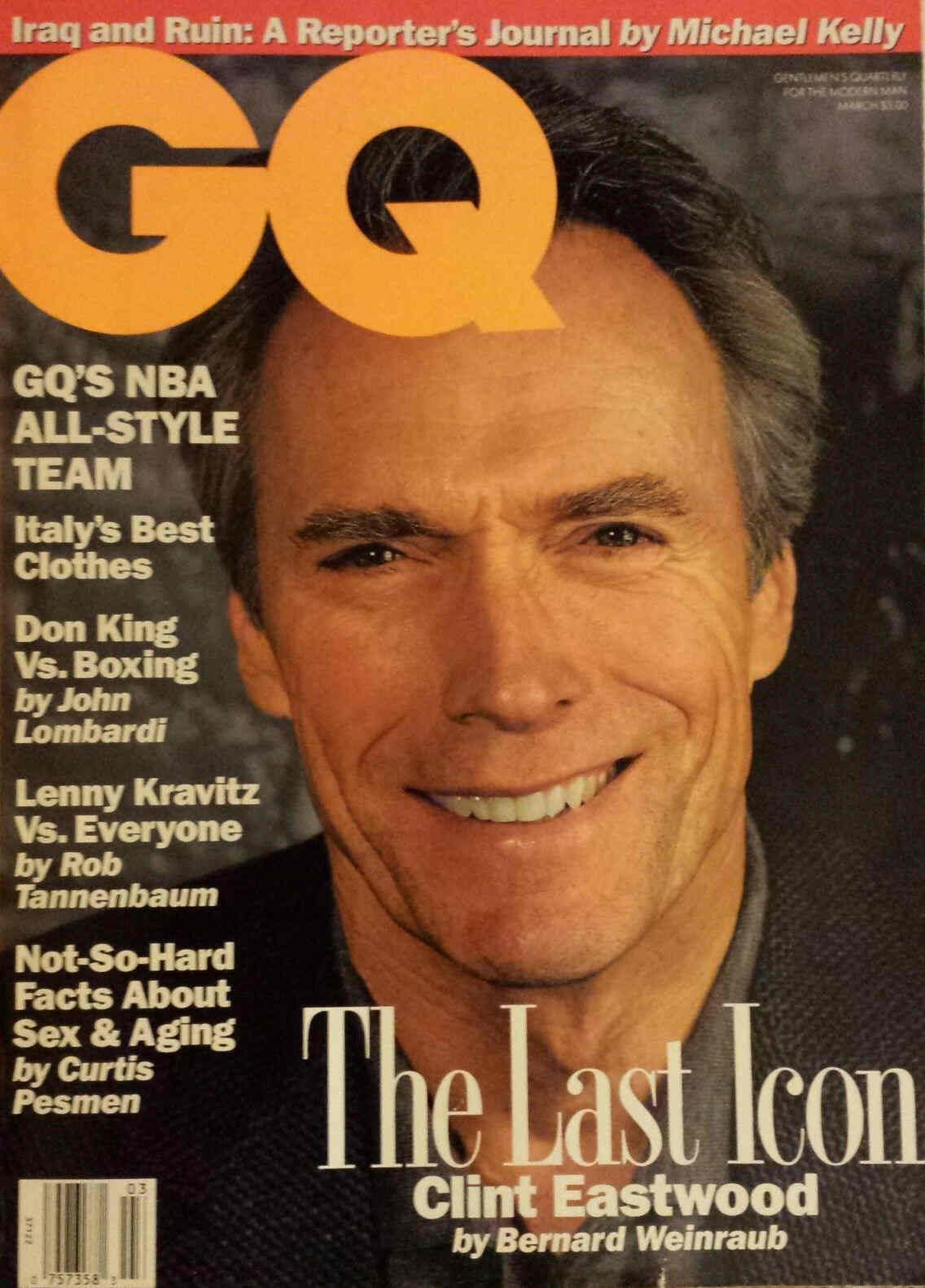 GENTLEMENS QUARTERLY magazine side cover March 1993