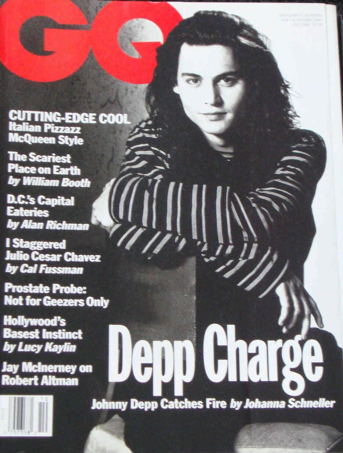GENTLEMENS QUARTERLY magazine side cover October 1993