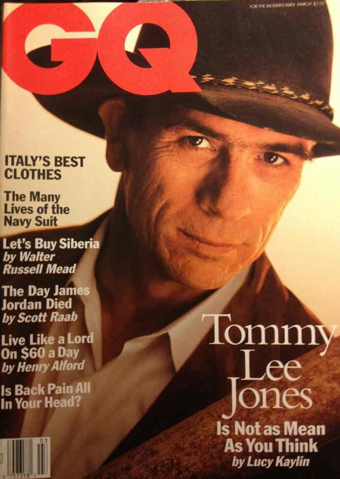 GENTLEMENS QUARTERLY magazine side cover March 1994