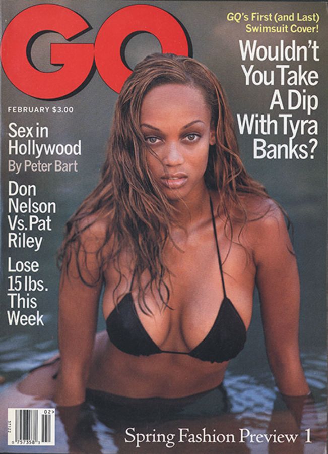 GENTLEMENS QUARTERLY magazine side cover February 1996