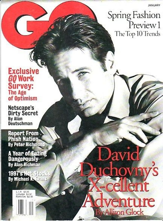 GENTLEMENS QUARTERLY magazine side cover January 1997