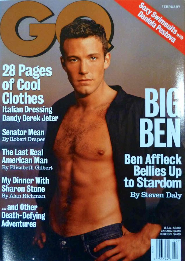 GENTLEMENS QUARTERLY magazine side cover February 1998