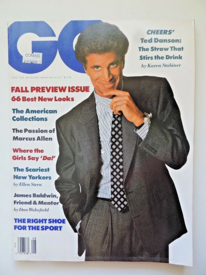 GENTLEMENS QUARTERLY (UK) magazine side cover  August 1988