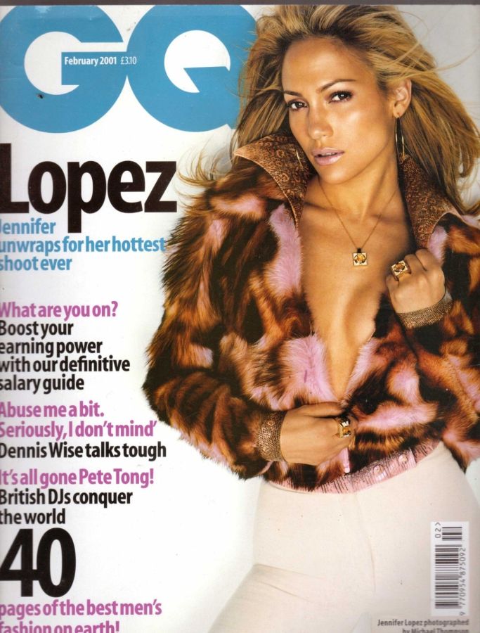 GENTLEMENS QUARTERLY (UK) magazine side cover  February 2001