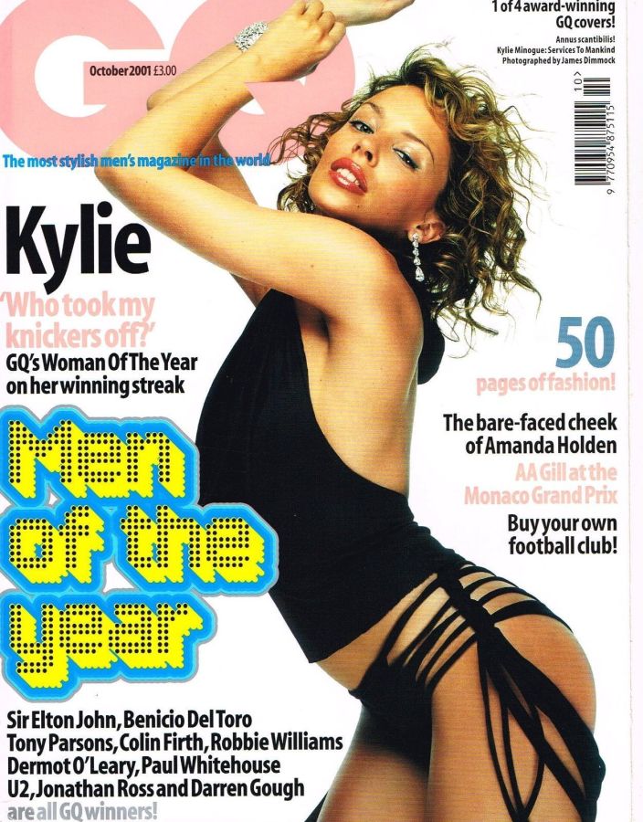GENTLEMENS QUARTERLY (UK) magazine side cover  October 2001