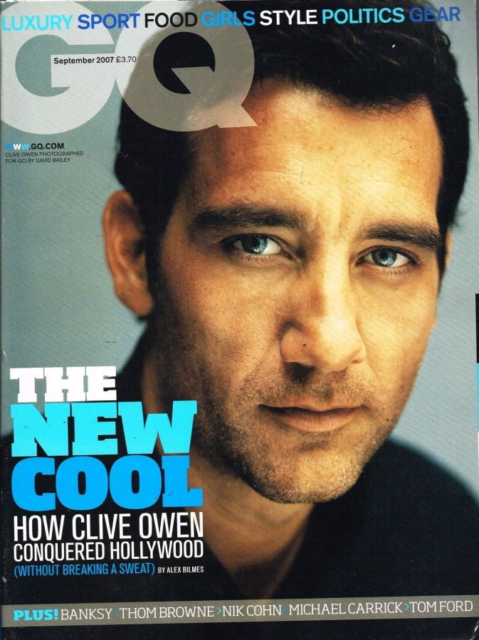 GENTLEMENS QUARTERLY (UK) magazine side cover  September 2007