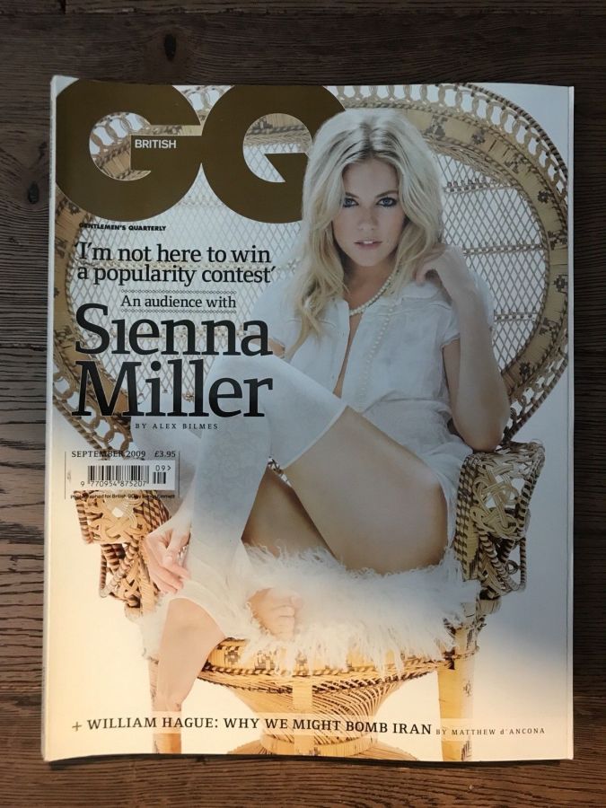 GENTLEMENS QUARTERLY (UK) magazine side cover  September 2009