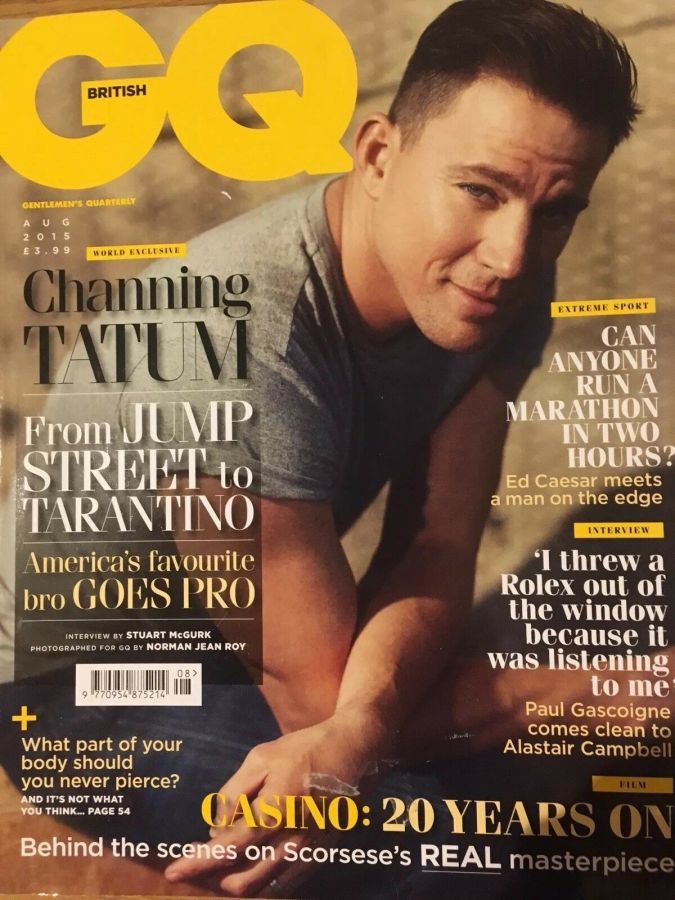 GENTLEMENS QUARTERLY (UK) magazine side cover  August 2015