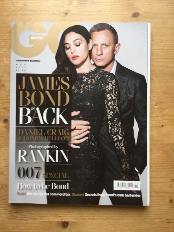 GENTLEMENS QUARTERLY (UK) magazine side cover  November 2015