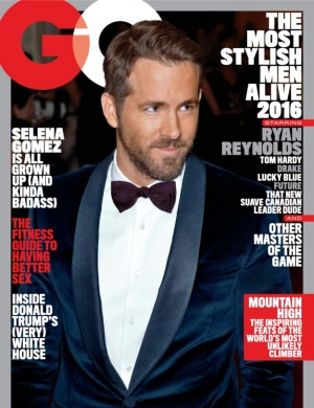 GENTLEMENS QUARTERLY magazine side cover  May 2016