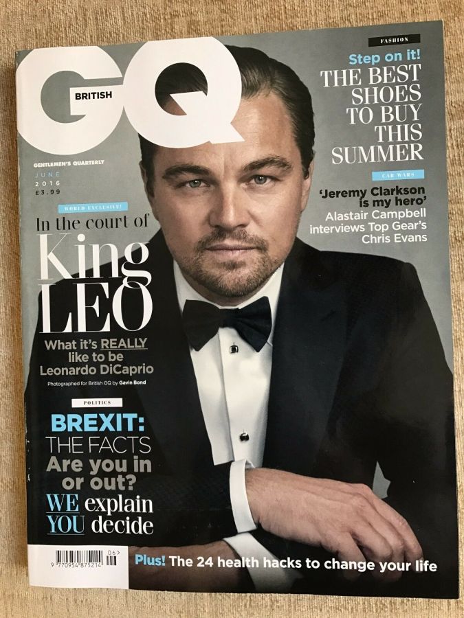GENTLEMENS QUARTERLY magazine side cover  June 2016