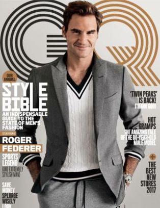 GENTLEMENS QUARTERLY magazine side cover  April 2017