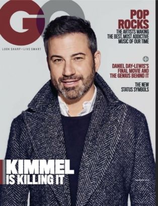 GENTLEMENS QUARTERLY magazine side cover  February 2018