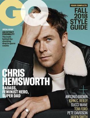 GENTLEMENS QUARTERLY magazine side cover  September 2018