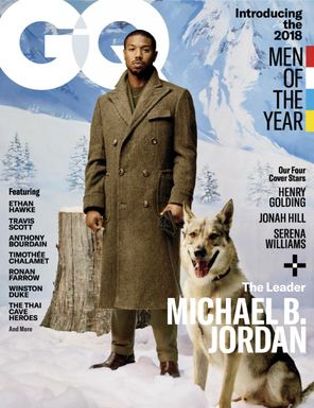 GENTLEMENS QUARTERLY magazine side cover  December 2018/ January 2019 