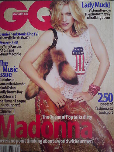 GENTLEMENS QUARTERLY (UK) magazine side cover March 2001